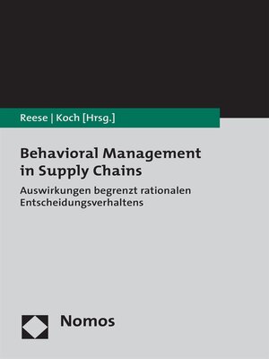 cover image of Behavioral Management in Supply Chains